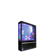 Aquarium 150x38x102+48 cm, Raumteiler-Wandaquarium 1x Biofilter, rechteckig (schwarz)
