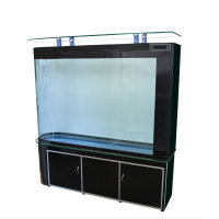 Aquarium 150x38x158 cm, Raumteiler-Wandaquarium 1x Biofilter, halbrund (schwarz)