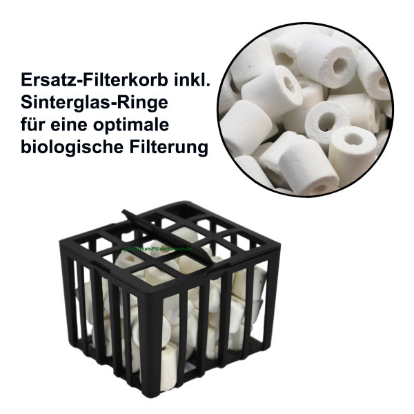 Ersatz-Filterkorb für AA-Filterbox inkl. Sinterglas-Ringe für 50L/70L Aquarien