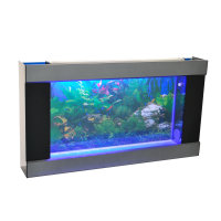 100x15x55 cm, Wand- Aquarium, 2x Filter (silber/schwarz)