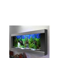 200x15x60 cm, Wand- Aquarium, 2x Filter (silber/schwarz)