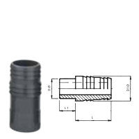 PVC-Anschluss- Schlauchtüllen Ø 10 bis 63 mm