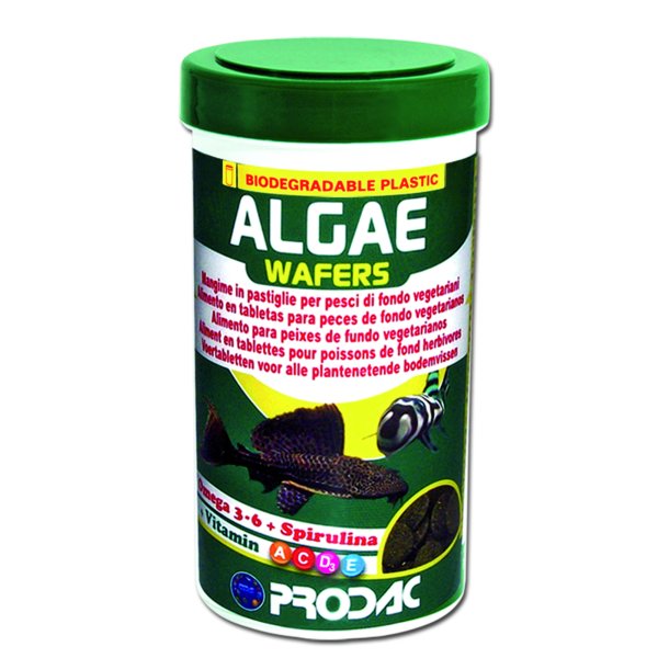 ALGAE WAFERS - Wels Tabs +Holz+Spirulina, für alle pflanzenfressenden Bodenfische, 100 ml / 50 g
