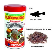 BLOODWROMS - rote Mückenlarven (CHIRONOMUS), 250 ml / 25 g