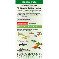 Futter speziell f. Gesellschaftsaquarien, Zierfische in Süßwasseraquarium, Gran 1,2-1,5 mm, 100g / 250ml