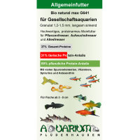 Futter speziell f. Gesellschaftsaquarien, Zierfische in Süßwasseraquarium, Gran 1,2-1,5 mm, 200g / 500ml