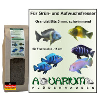 Ausgewachsene pflanzenfressende Süßwasserfische, Gran 3 mm, 440g /1000ml