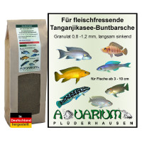 Fischfutter, fleischfr. Tanganjika-Barsche, Granulat Futter 0,8-1,2 mm, 560g / 1000ml