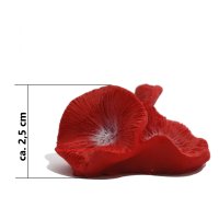 Nano Pilzlederkoralle, 5 x 5 x 2,5 cm, Mushrooms, Nachbildung rot