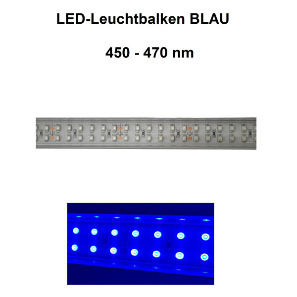 Meerwasser Aquarium - LED-Leuchtbalken 150cm, 2 Leisten, Tageslicht + Blau mit Trafo 60W und Verteiler
