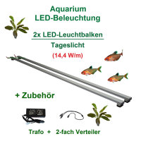 Aquarium LED 120cm, Set2: 2x Leuchtbalken mit Trafo +...