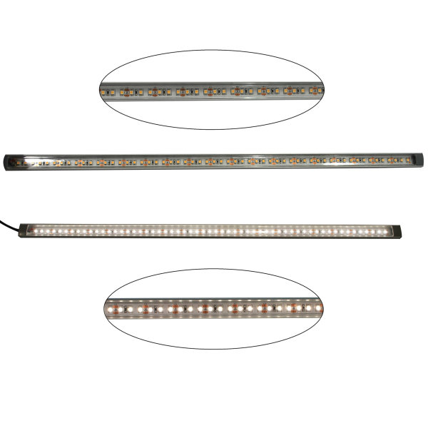 Terrarium - LED-Beleuchtung RA>95, 70 cm 3 Leisten mit 243 LEDs Trafo 30W + Verteiler
