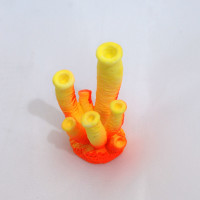 Nano Koralle, 3,5 x 3 x 4,5 cm, Nachbildung gelb/orange