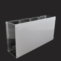 Acrylglas-Terrarium, 40 x 20 x10 cm, mit 4 Kammern