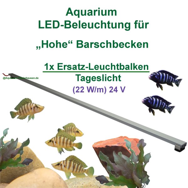 Aquarium LED 100cm, Ersatz-Leuchtbalken ohne Trafo, hohe Barschbecken