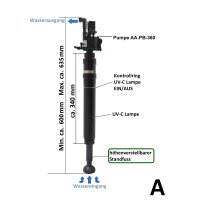 10W UV-C Wasser klärer mit Pumpe, bis 800L Aquarien, vielseitig einsetzbar, inkl. Pumpe