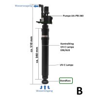 10W UV-C Wasser klärer mit Pumpe, bis 800L Aquarien, vielseitig einsetzbar, inkl. Pumpe