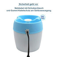 2L Trinkbrunnen mit Filter für Katzen/ kleine Hunde, inkl. Zahnpflege, CatH2O, DogH2O